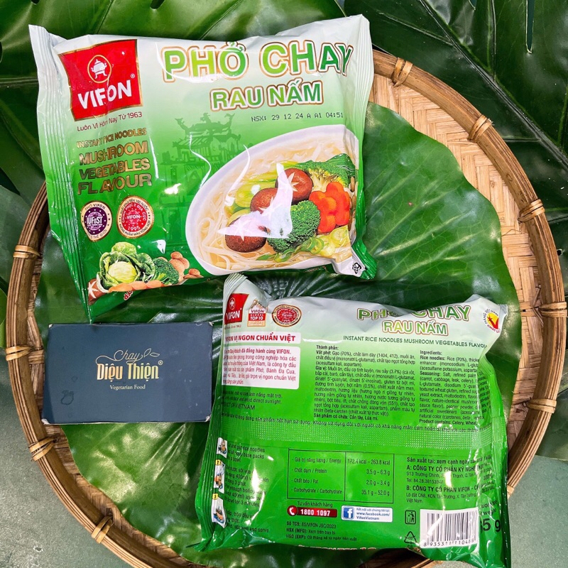 Phở chay rau nấm Vifon thùng 30 gói – ăn liền ngon, thanh đạm